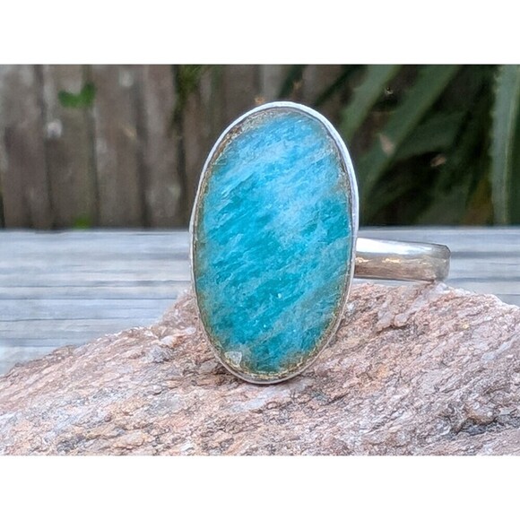 Vintage Taxco Silver Ring, Turquoise Blue Sterling Ring, Southwestern Jewelry - Picture 8 of 10